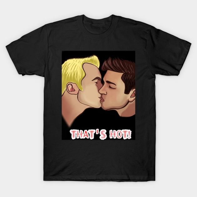 PRIDE GAY KISS ,THAT'S HOT T-Shirt by Art by Eric William.s